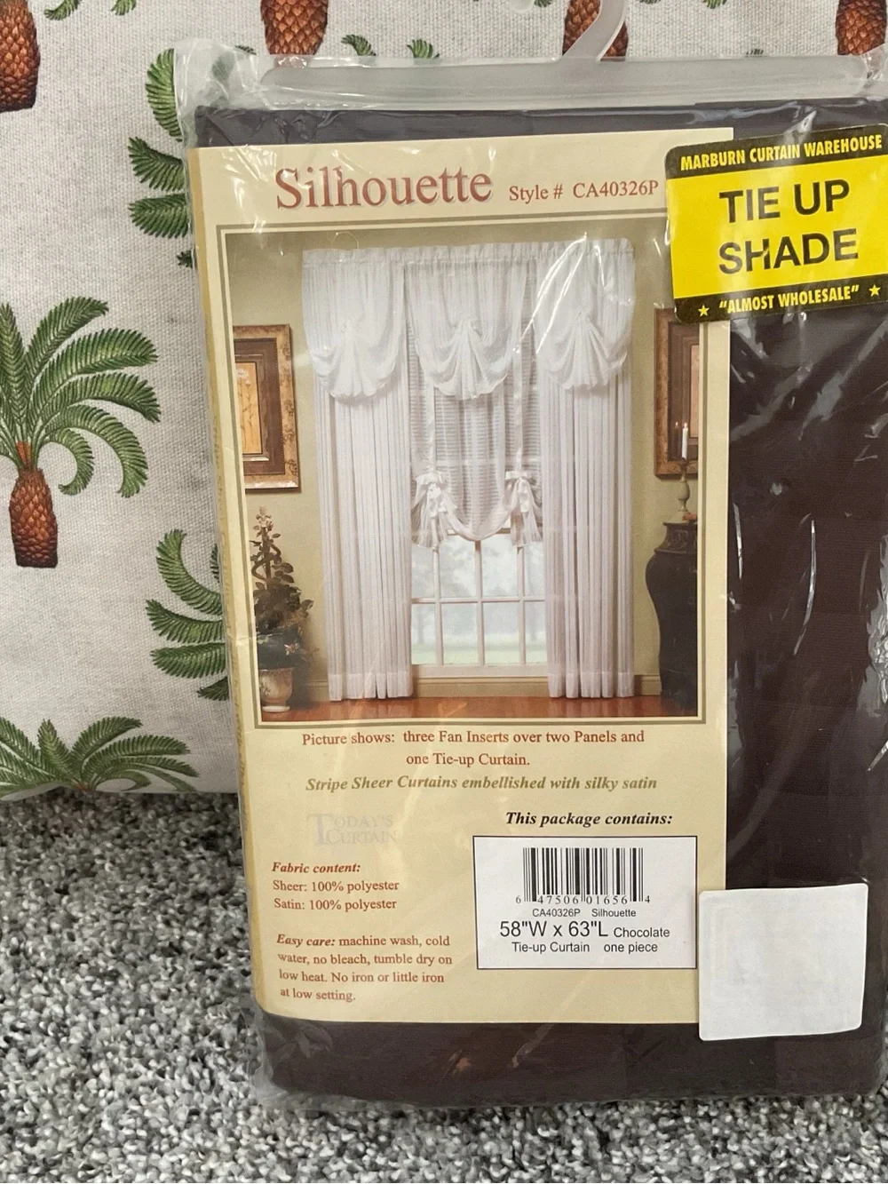Silhouette Tie Up Shade Panel - Chocolate Brown